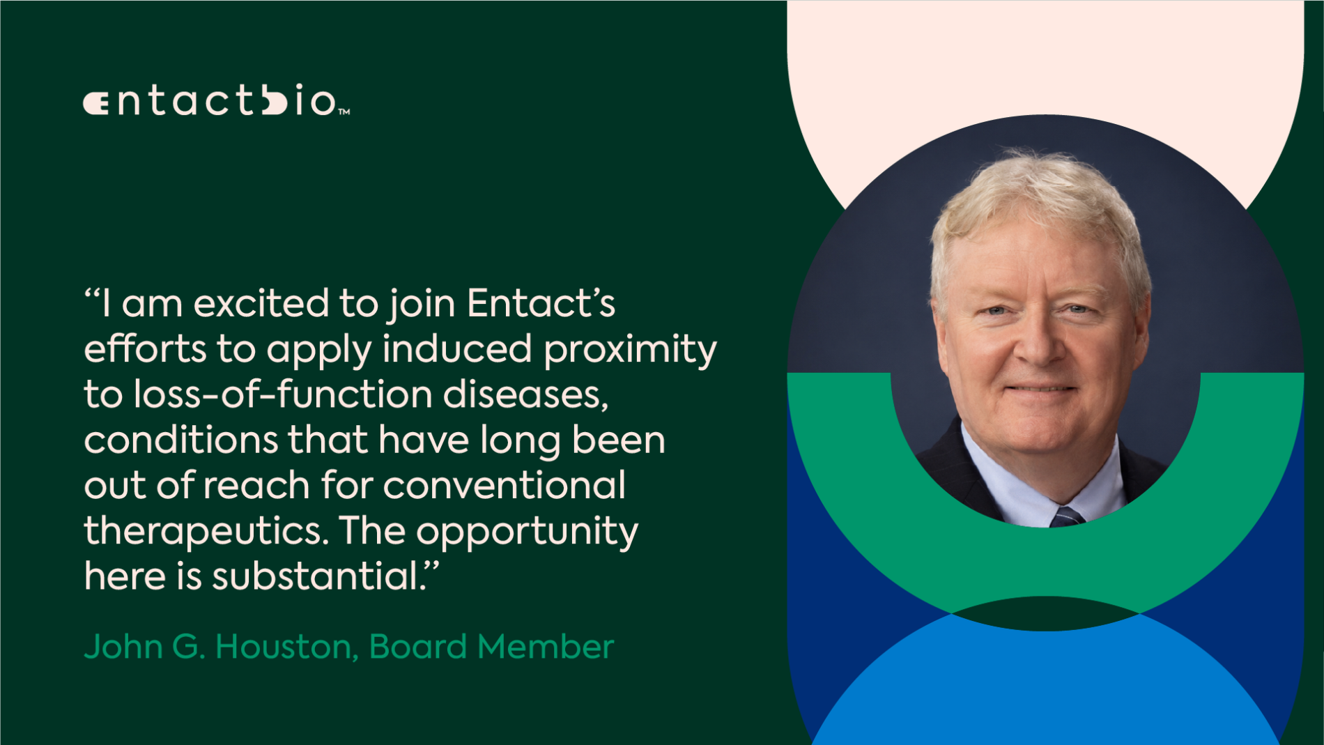 Entact Entact Bio Appoints John G. Houston, Ph.D., to its Board of Directors ...